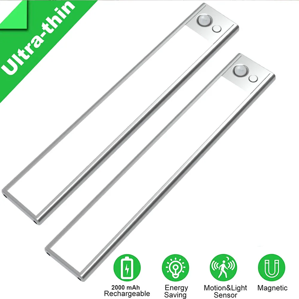 

12/23/40cm LED Under Cabinet Night Light 3Colors Modes LED Motion Sensor Light Cupboard Wardrobe Bedroom Lamp for Closet Stairs