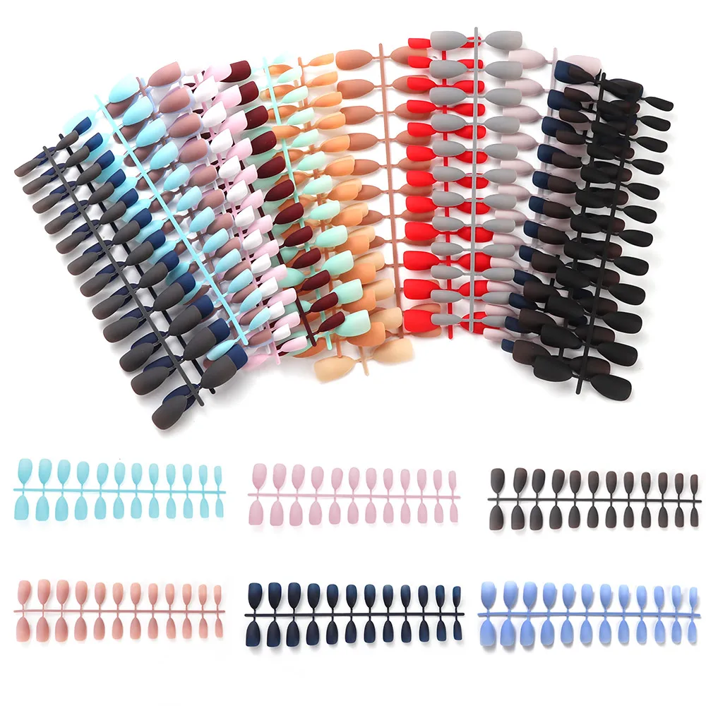 24 шт./лист накладные матовые накладки искусственный чип аксессуары для