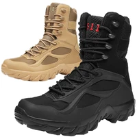 holfredterse outdoor hiking shoes for men high top boots military army combat waterproof biker climbing boots plus size 39 48
