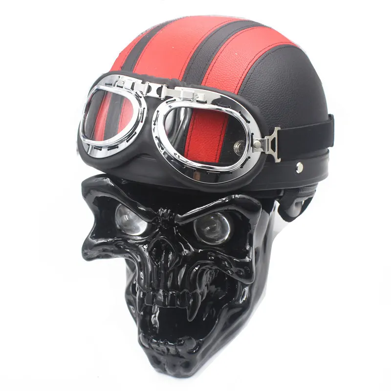 Шлемы очки мотоциклетные передние светодиодные фары с черепом для Harley Honda Yamaha Suzuki