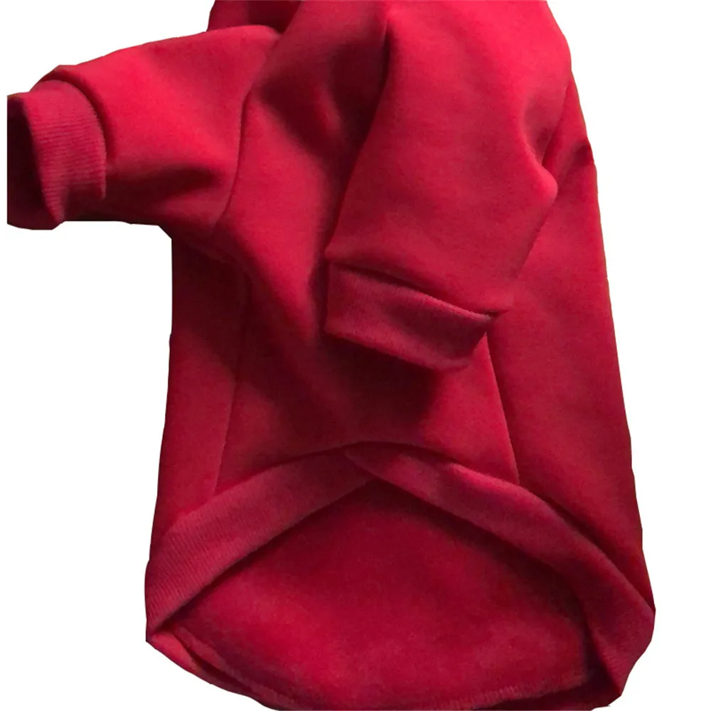 Красная рождественская одежда для собаки худи маленьких собачек Мопсов чихуахуа