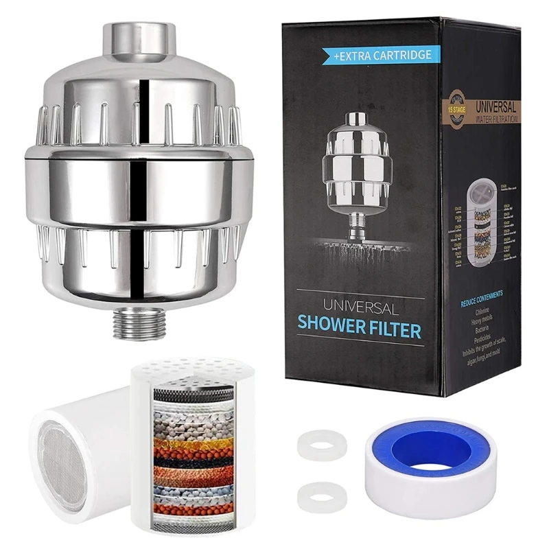 

15 Stage Universal 1/2' High Output Shower Filter Bathroom Water Purifier Filter U7EA