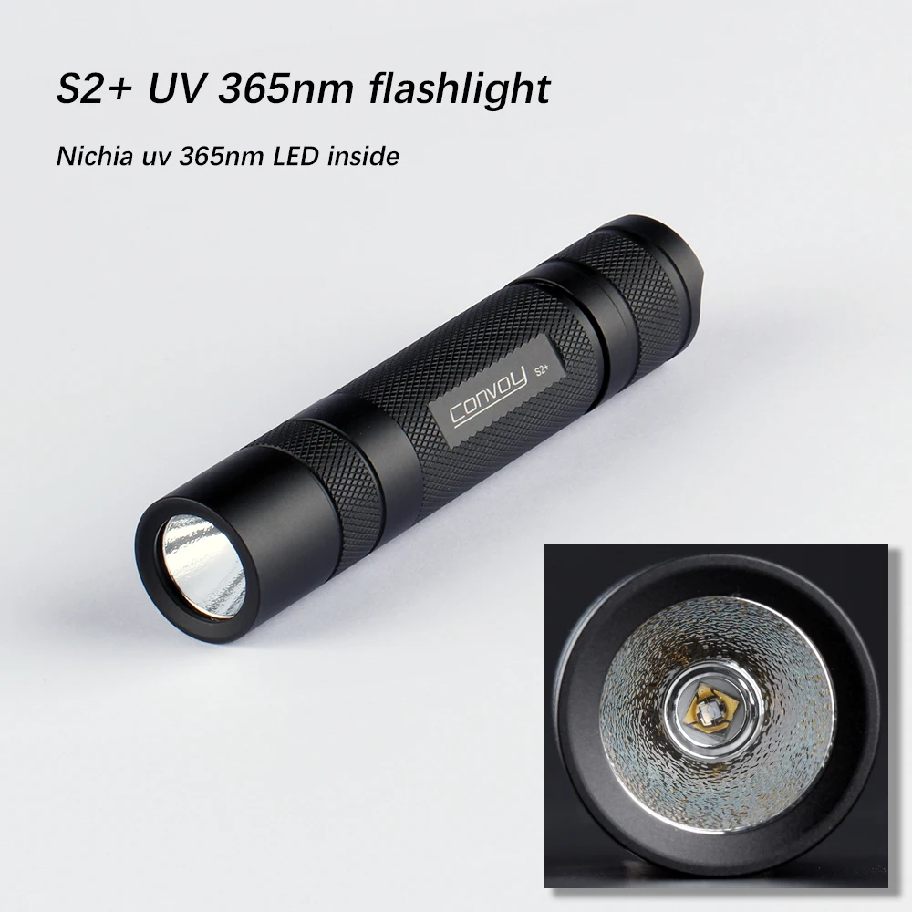 UV светильник колонна S2 + с Nichia 365nm светодиодный в осенне зимний УФ фонарик 18650