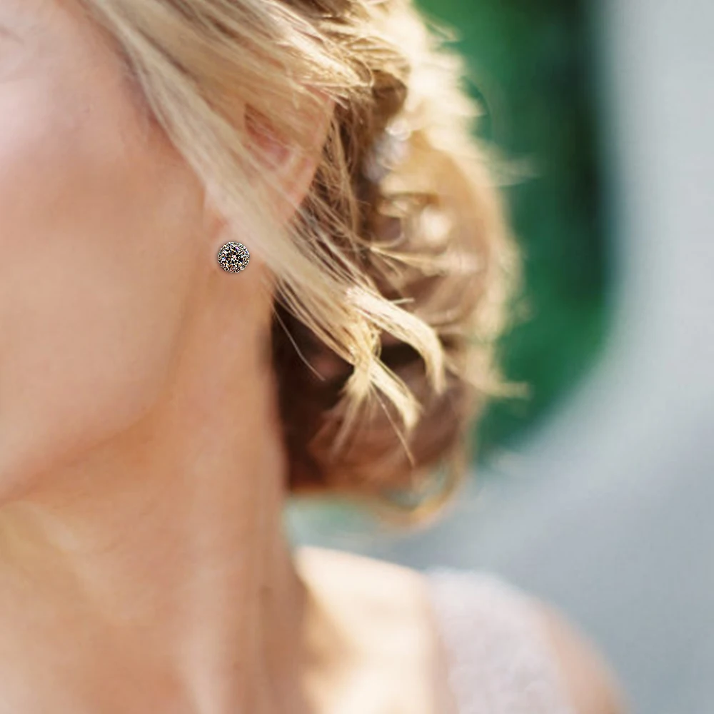 ЦИРКОНИЕВЫЕ серьги для женщин панк круглые Кристальные бойские корейские 2019