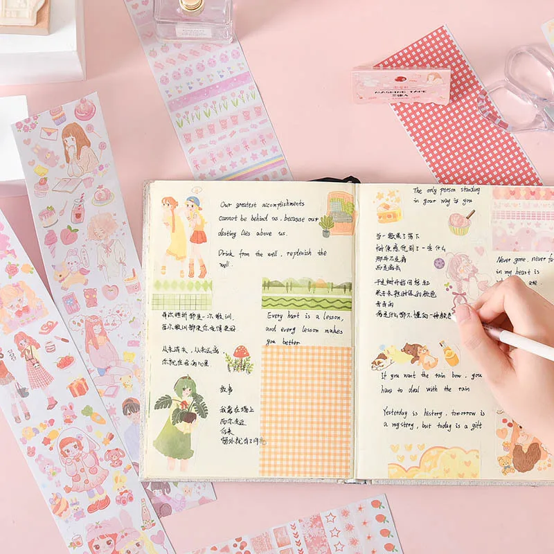 

3 шт./компл. Kawaii лимон и кот серии Washi лента искусственная лента декоративная клейкая детская Скрапбукинг дневник