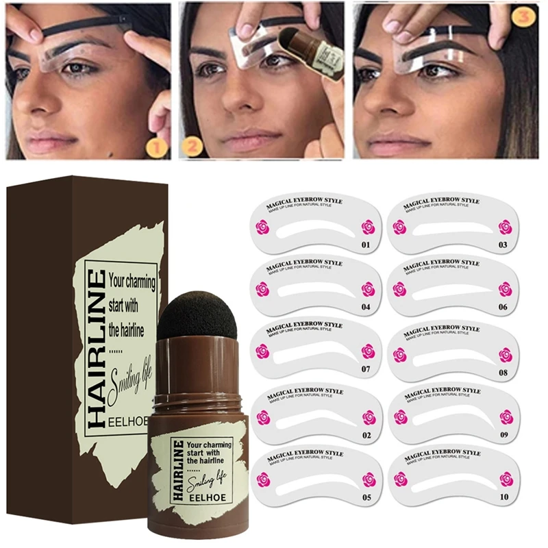 Новый штамп для бровей Набор формирования водостойкая Длинная форма стойкое