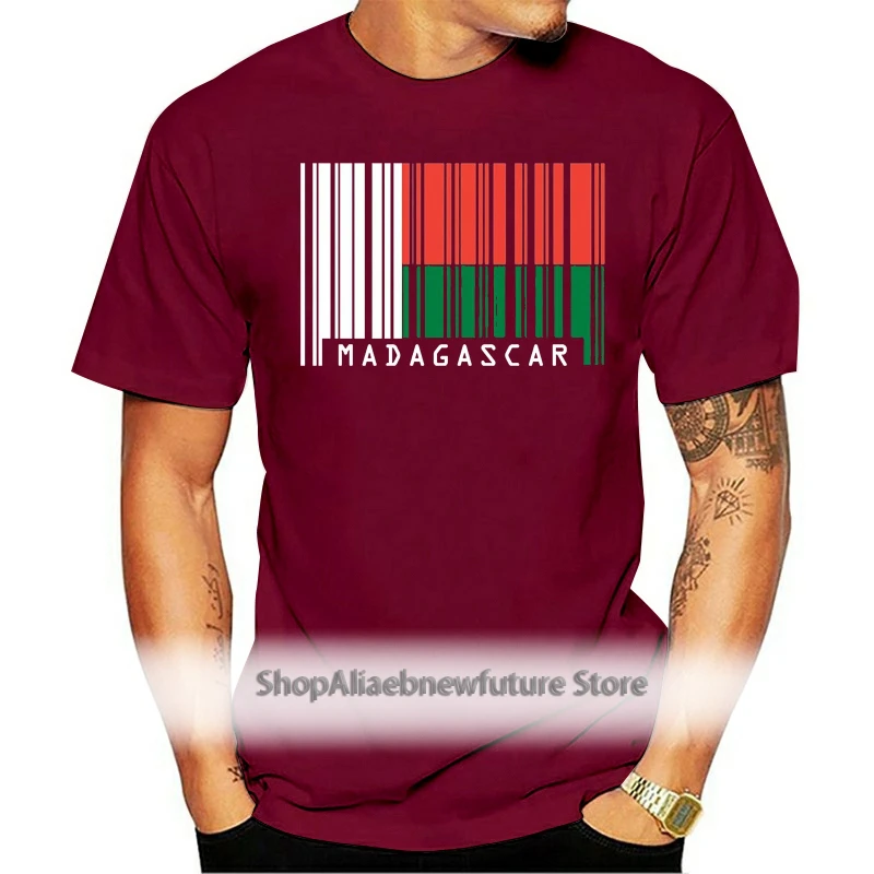 

Print T Shirt Mens Short Sleeve Hot Madagascar Barcode Style Flag - Mens Crewneck T-Shirt - 7 Colours T-Shirt