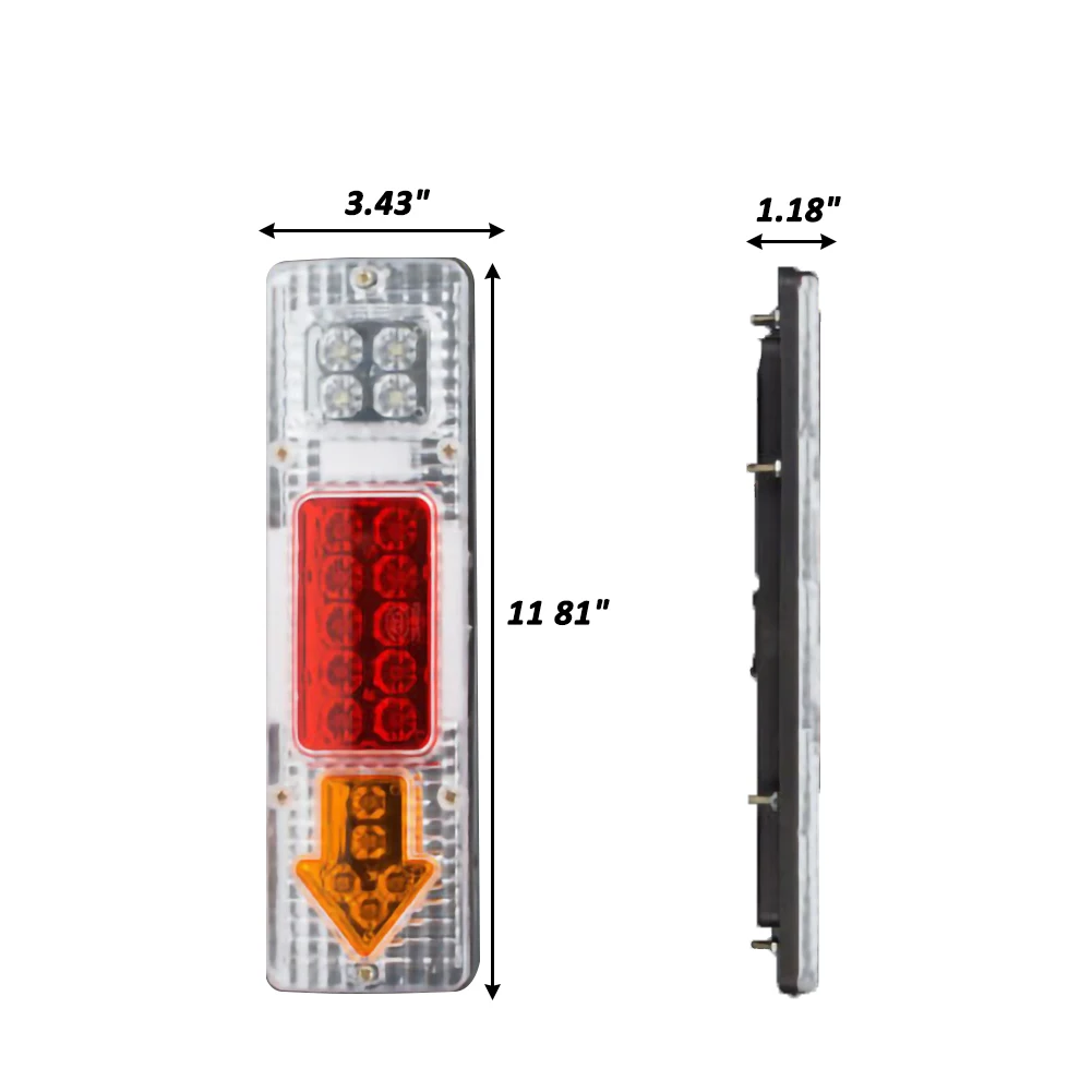 

2pcs 12V 19 LED Car Truck Trailer Tail Stop Light Reverse Turn Indicator Arrow Lamp