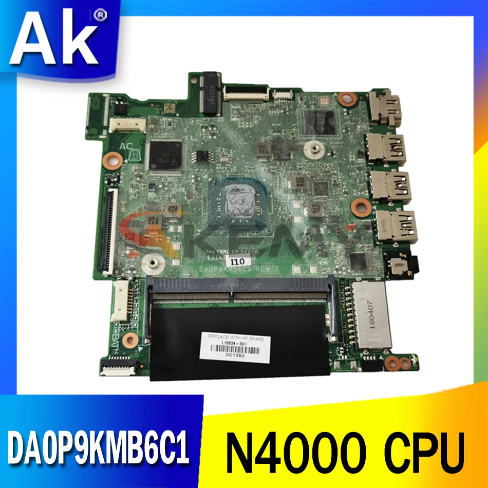 

Материнская плата для ноутбука HP Stream 14-CB с процессором N4000 L16634-601 DA0P9KMB6C1 DDR4 MB 100% протестирована Быстрая доставка