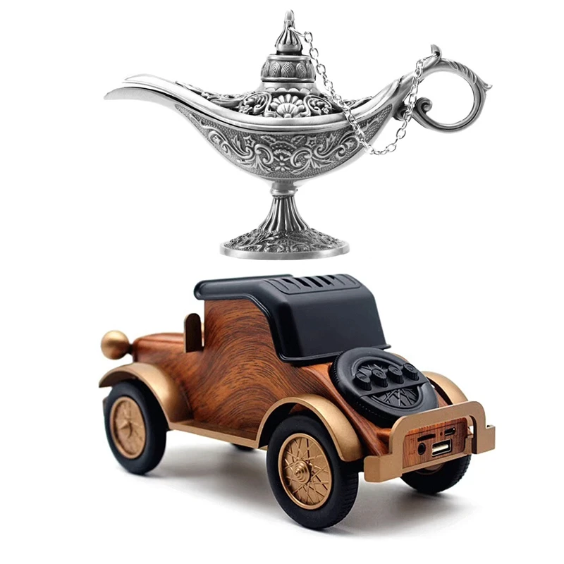 

Home Decor Incense Burners With Classic Car Bluetooth Speaker Retro Wood Grain Bluetooth Speaker