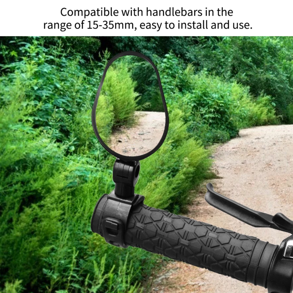 

Handlebar Bike Mirror Bicycle Rearview Lens Wide-angle Safety Mirror for Mountain Road Biking