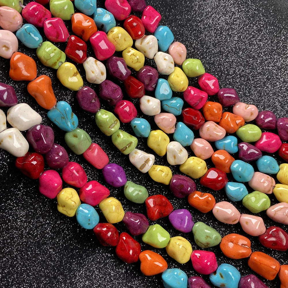 

Natural Semi-precious Stones Turquoise Irregular Shape Mix-color for Jewelry Making Necklace Earrings Bracelet Gift