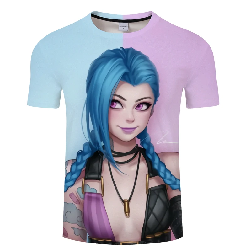 

Akali League of Legends T-shirt Men's Women's Fashion 3D Printing Shirt Game Character Short Sleeve Summer Breathable Tee Top