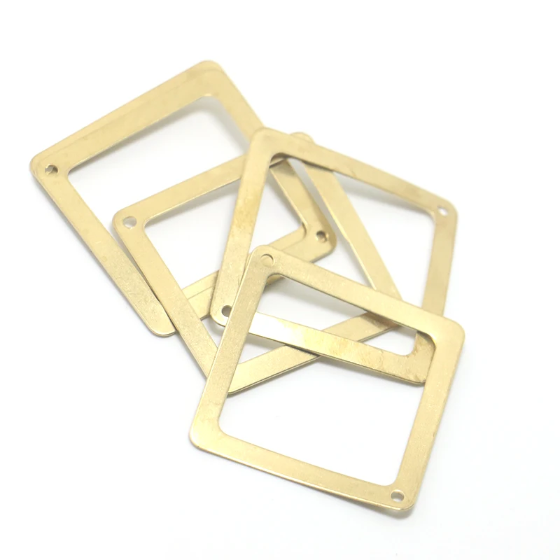 

10pcs double hole square irregular shape frame earring pendant diy handmade fashion pendant component