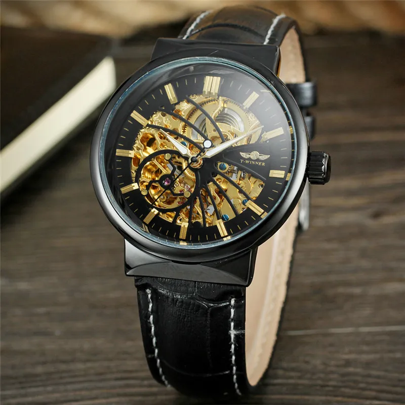 WINNER Automatic Mechanical Men Wristwatch Military Army Sport Male Clock Top Brand Luxury Skeleton Fashion Man Watch Gift 8126 | Наручные