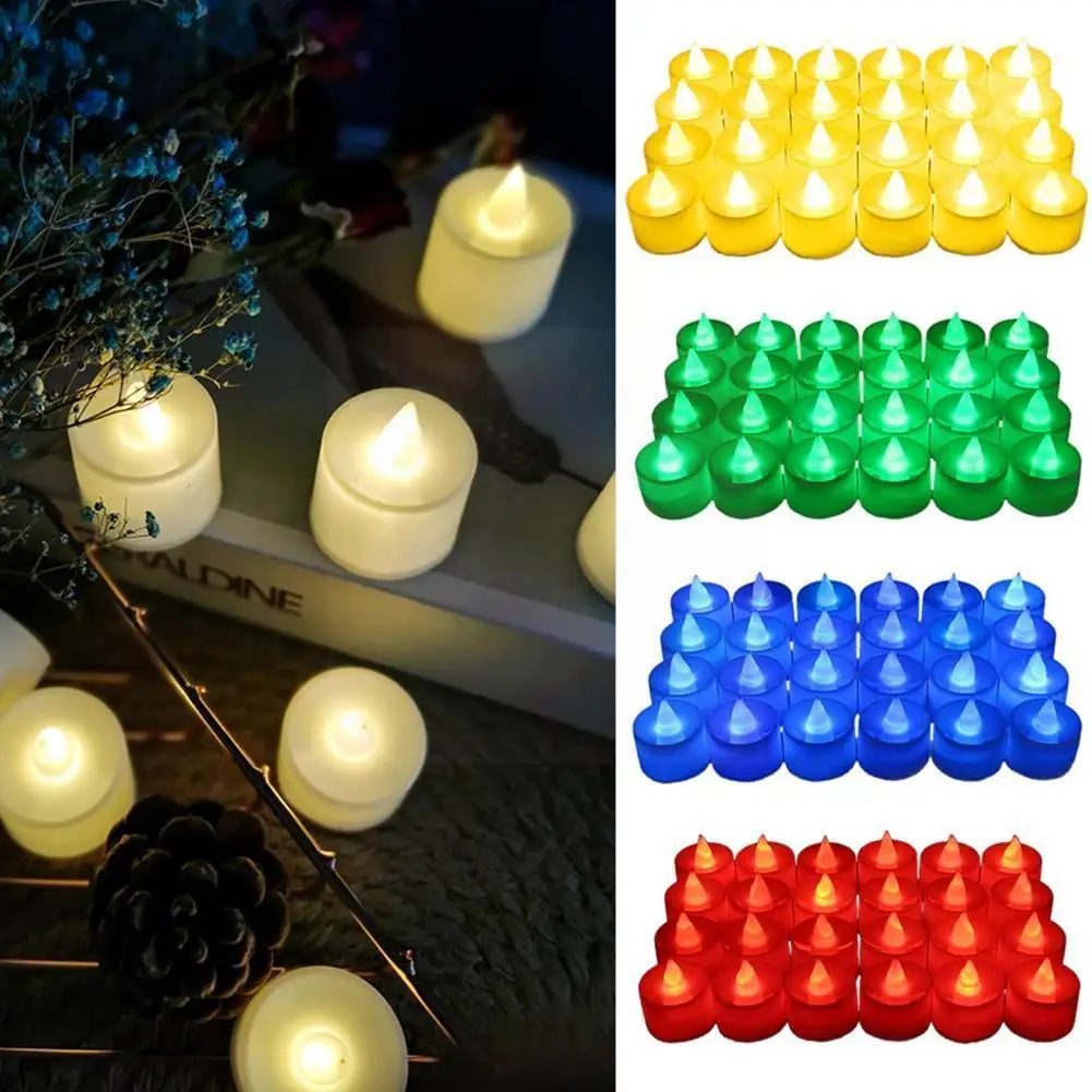 

1pcs Simulation Flameless Led Electronic Candle Light Birthday Colorful Ornaments Party Decoration Candle Wedding Immersive N6w2