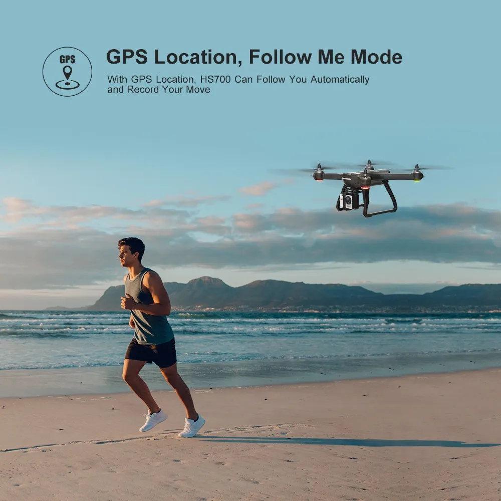 Holy Stone HS700 gps Дрон 5G с камерой Full HD 1080P Дрон gps бесщеточный 1 км 1000 м FPV профессиональная Com камера Wifi Квадрокоптер