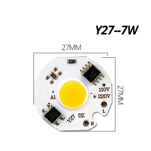 Y27 7W Светодиодный светильник лампы COB светодиодный чип 220V 50W 30W 20W 10W Luces СВЕТОДИОДНЫЙ матричный для Точечный светильник потолочные светильник не нужен драйвер DIY прямоугольные диод - Испускаемый цвет: Y27 7W