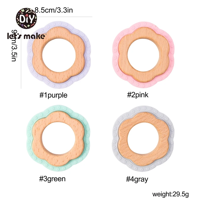 Детский силиконовый Прорезыватель для зубов из бука без бисфенола | Мать и