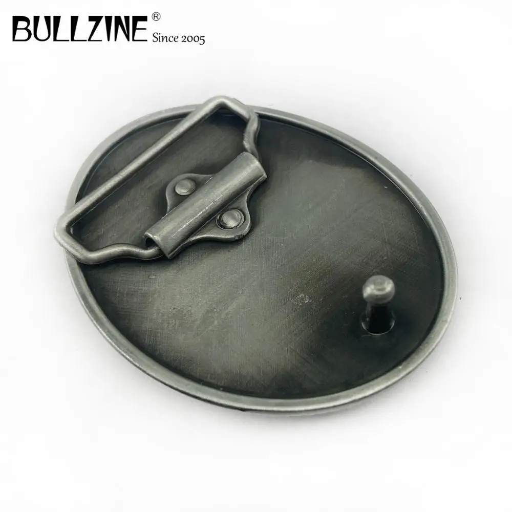 Bullzine оптовая продажа двойной конский ремень пряжка с оловянной отделкой FP 02633