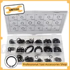 UMYUU 225 шт. зажим E-type Cir, защелкивающееся упорное кольцо, стопорное кольцо, набор внешних ассортиментов, Набор отверстий, воротник вала, шайба