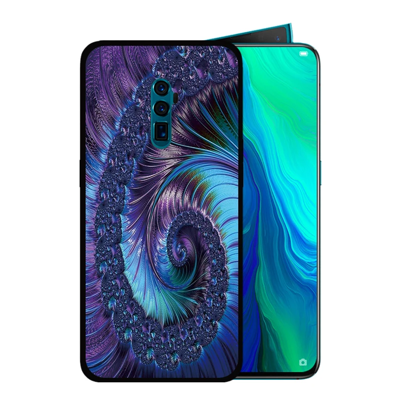 for OPPO Reno 10x zoom Reno2 2 Z R17 R15 R11 Plus 9S R15X K3 K1 Soft Silicone Black TPU Case Fantasy Retro Vintage Printed Cover | Мобильные