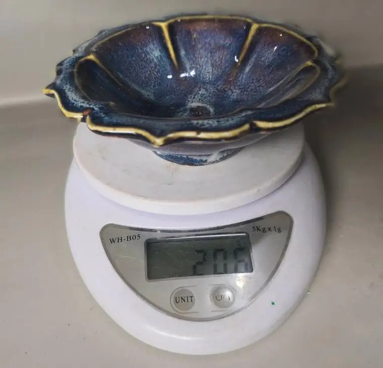 

Chinese Old Porcelain Blue Glazed Porcelain Brush Wash Home Decoration