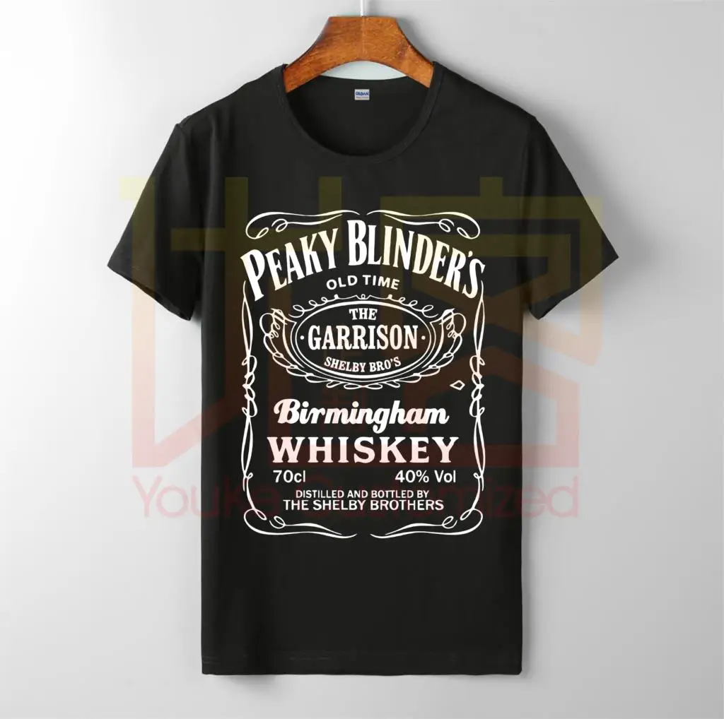 Мужская креативная футболка с коротким рукавом и принтом из мультфильма виски