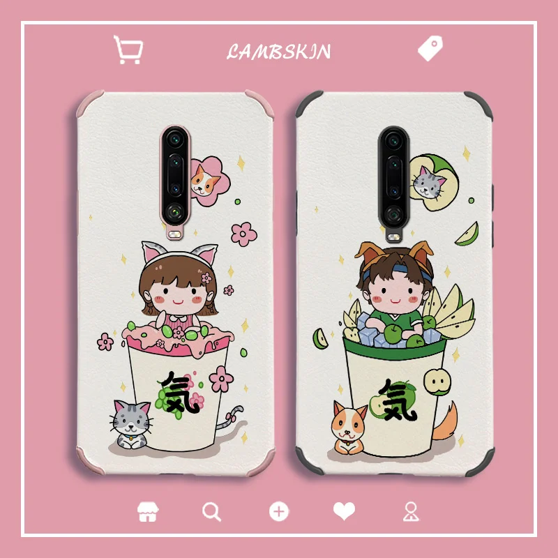 

Happy Soda Cat Phone Case For Xiaomi Redmi K30 K30Pro Pro Liquid Silicone Cover