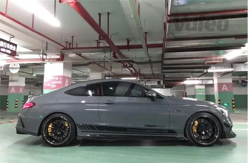 Боковая юбка из углеродного волокна спойлер для Mercedes Benz A C E CLA CLS Class W176 W177 W204 W205 W238