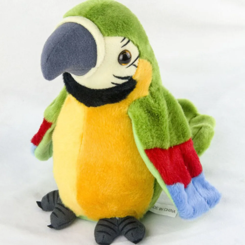 

2pcs Funny Kids Stuffed Toys Record Repeats Electric Parrot Plush