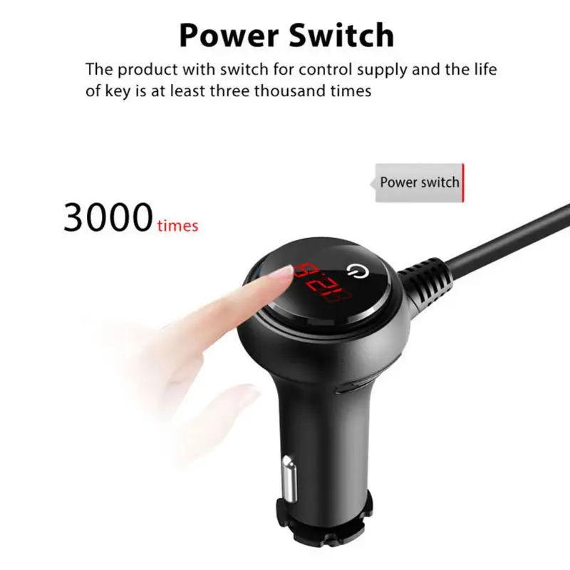 

Car Cigarette Lighter Car Charger Fast Charge Adapter Point Cigarette USB Socket L9CE
