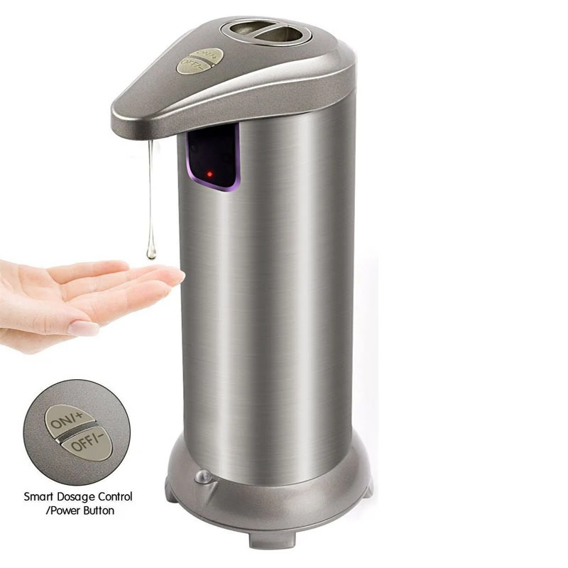

250ml Stainless Steel Automatic Soap Dispenser Handsfree Automatic IR intelligent Sensor Touchless Soap Liquid Dispenser