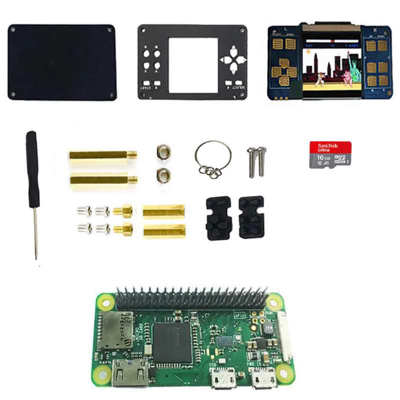 Raspberry pi zero игровой комплект 1 54 дюймов ЖК дисплей с Чехол Динамик функция зарядки