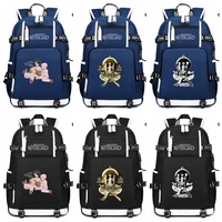 new anime school bags the promised neverland usb backpack kids teens student bookbag cartoon unisex laptop shoulder travel bags