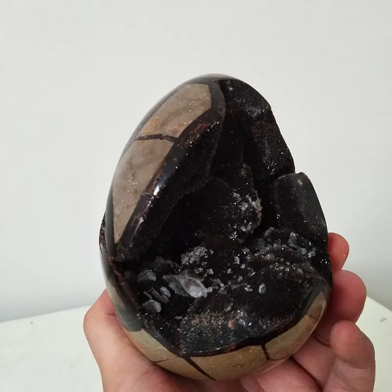 Природный септарский камень яйцо дракона Идеальный Кристалл геодный Кластерные