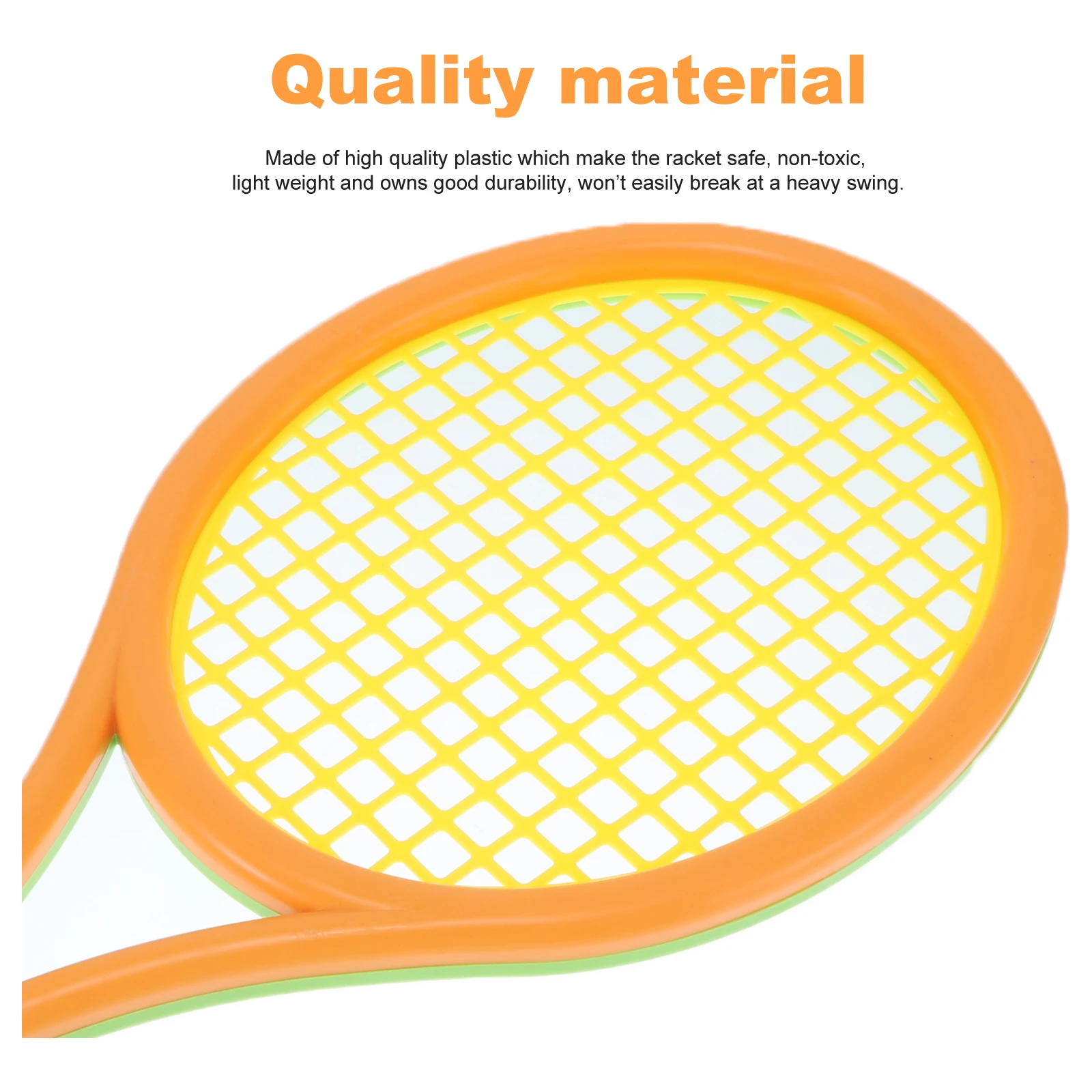 

Softball Racket Set Plastic Tennis Racket Toy Lightweight Tennis Racket Badminton Racket Set Beach Toy With 2 Balls Storage Bag