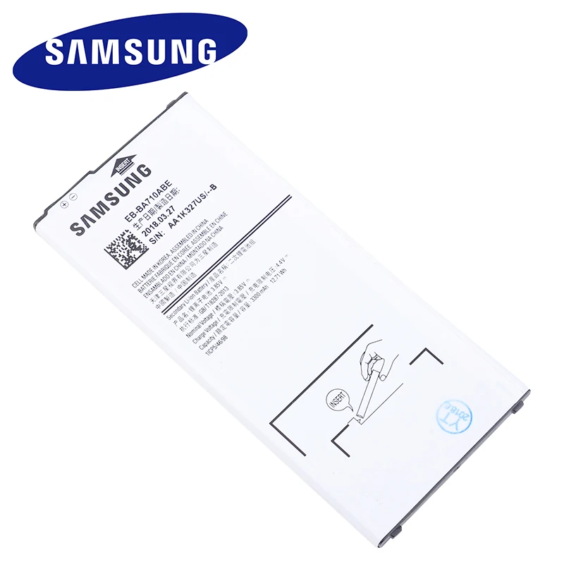 Оригинальная запасная батарея для Samsung GALAXY A7 2016 A7100 A7109 A710 A710F телефона 3300