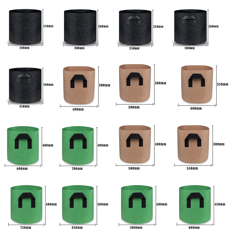 1-100 галлонов большой рост рассады мешки горшок садовые инструменты для дома