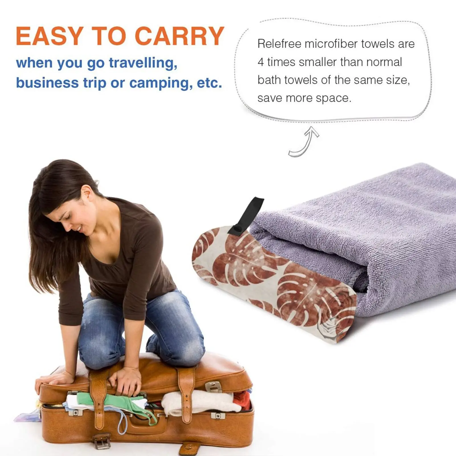 Листья монстеры-ржавчины быстросохнущее полотенце для спортзала Спортивная