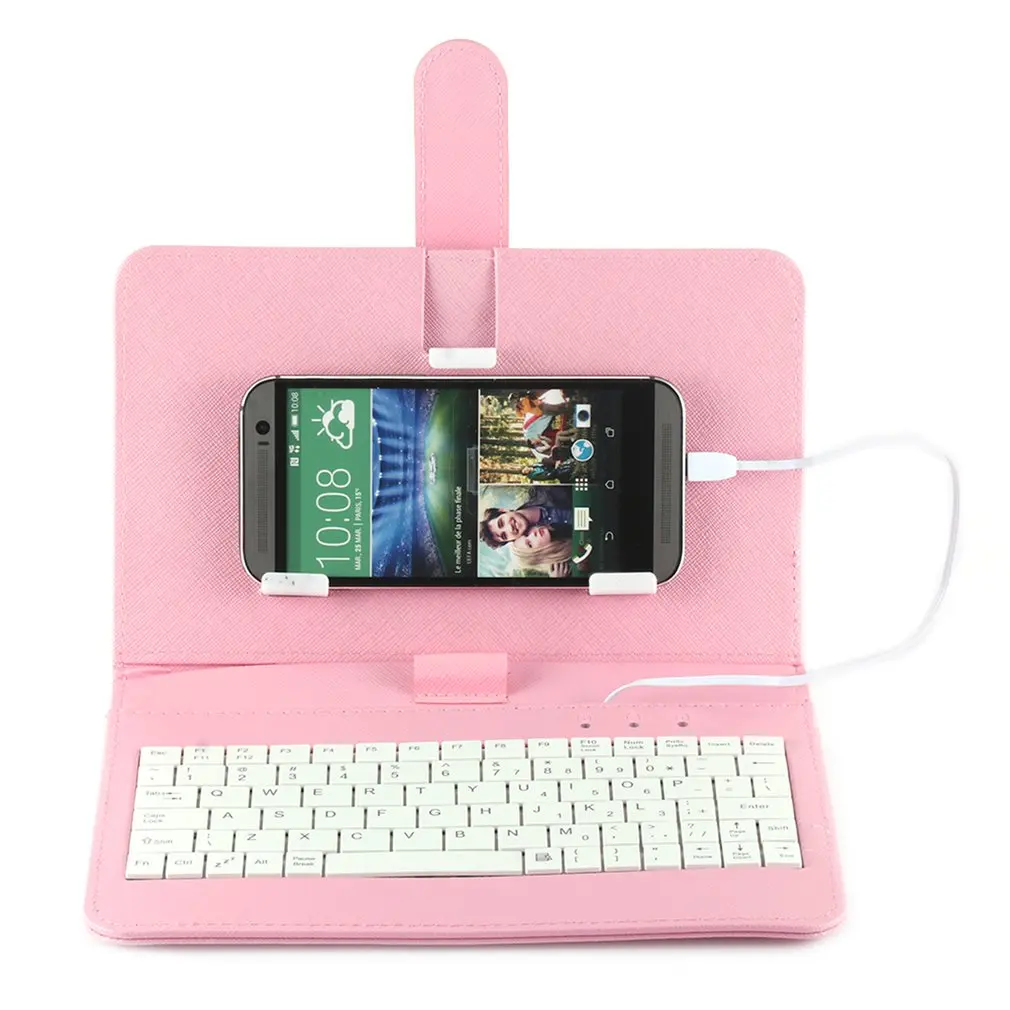 Чехол для беспроводной клавиатуры из ПУ кожи iPhone защитный мобильный телефон с