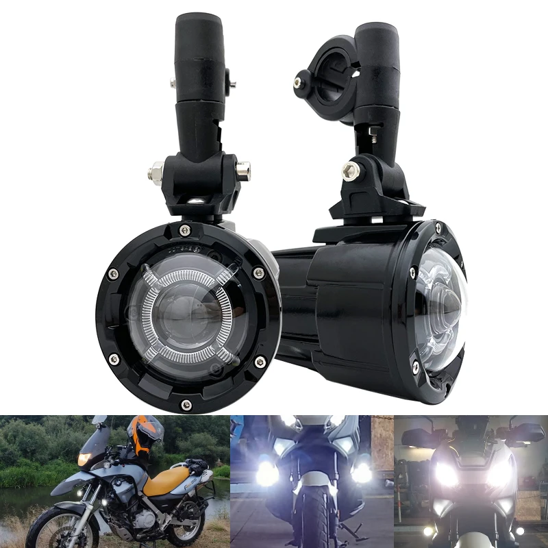 2pcs 40W Auxiliary Lights for BMW Motorcycle 6000K Spot Driving Fog Lamps For BMW R1200GS F800GS F700GS F650 K1600