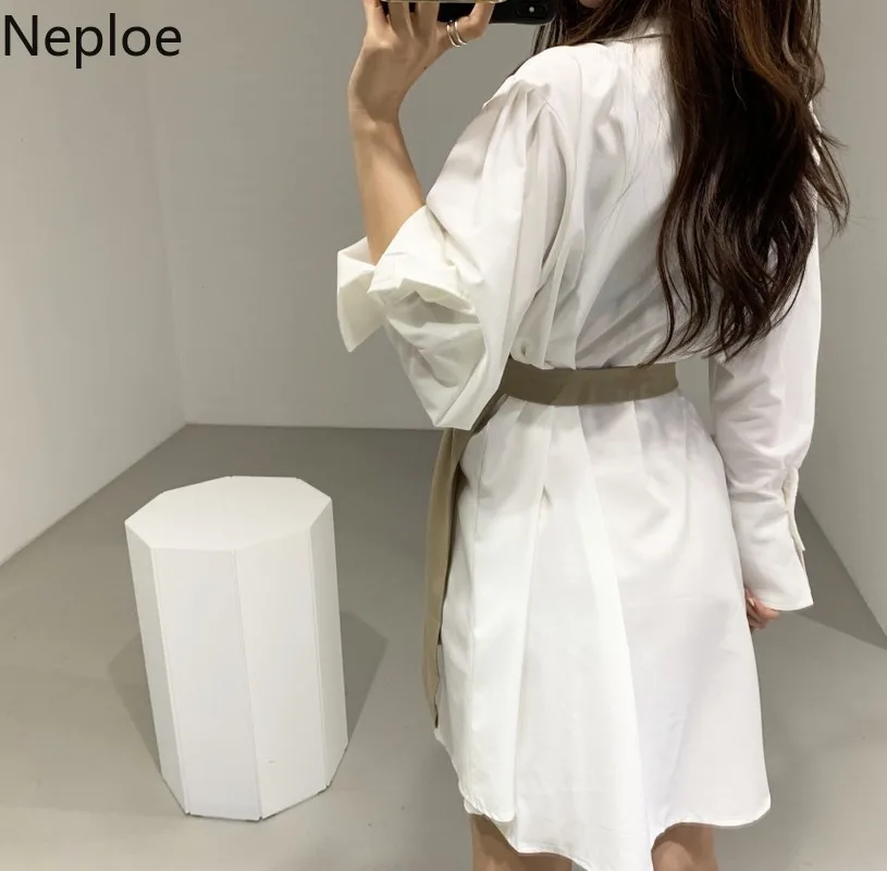 Женское платье на шнуровке Neploe корейское Элегантное летнее мини-платье с