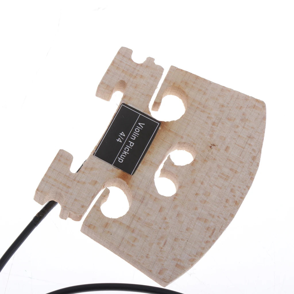 

Wood 4/4 Violin Bridge with Internally Mounted Piezo Pickup DIY