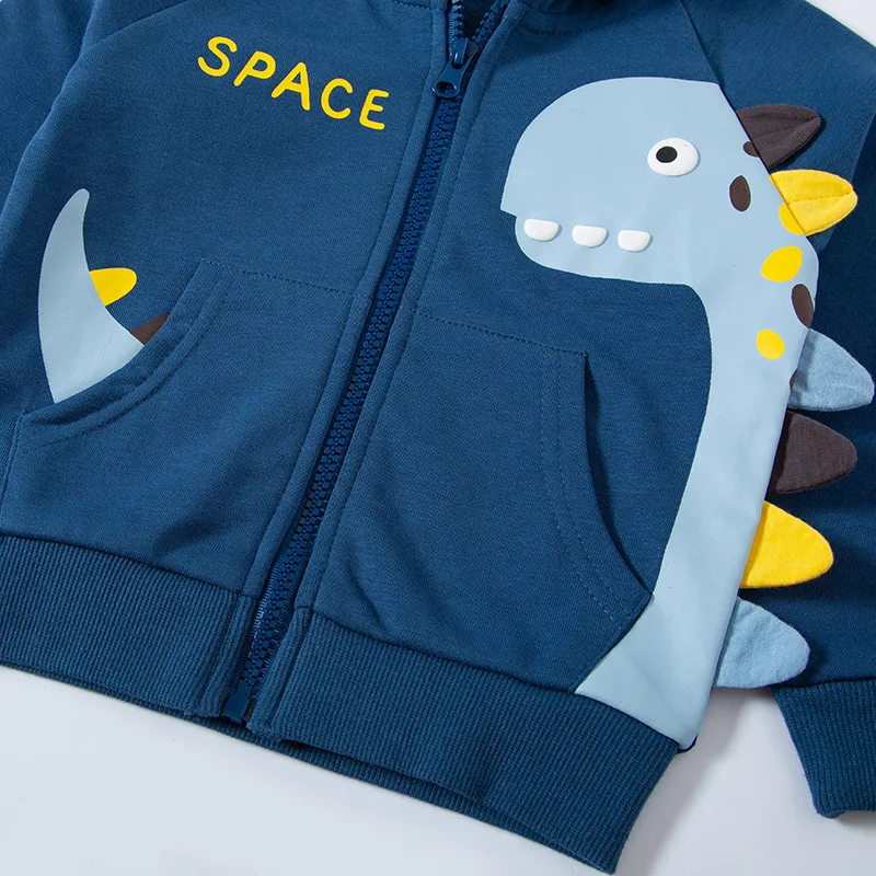 

Boys Dinosaur Zipper Hoodies Kids Spring Autumn Clothes Coat Children Sweatshirt Jackets Top Clothing Fall Clothes for Kids