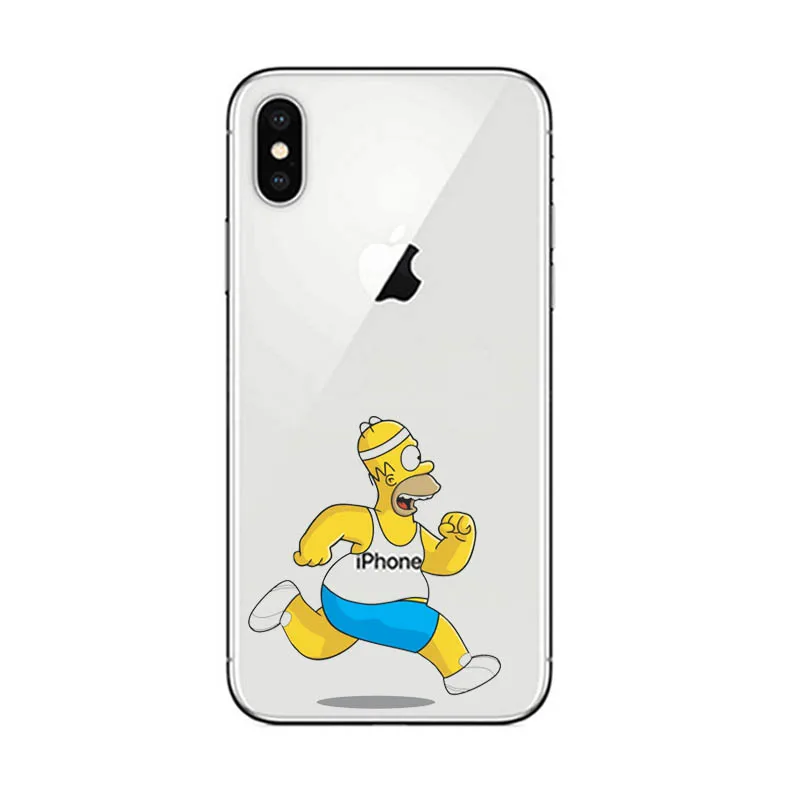 TPU Чехол для телефона Homer J. Simpson для iPhone 5S, SE 6 6s 7 8 P PLUS X XR XS MAX Милый Забавный модный силиконовый чехол для телефона с рисунком - Цвет: TPU
