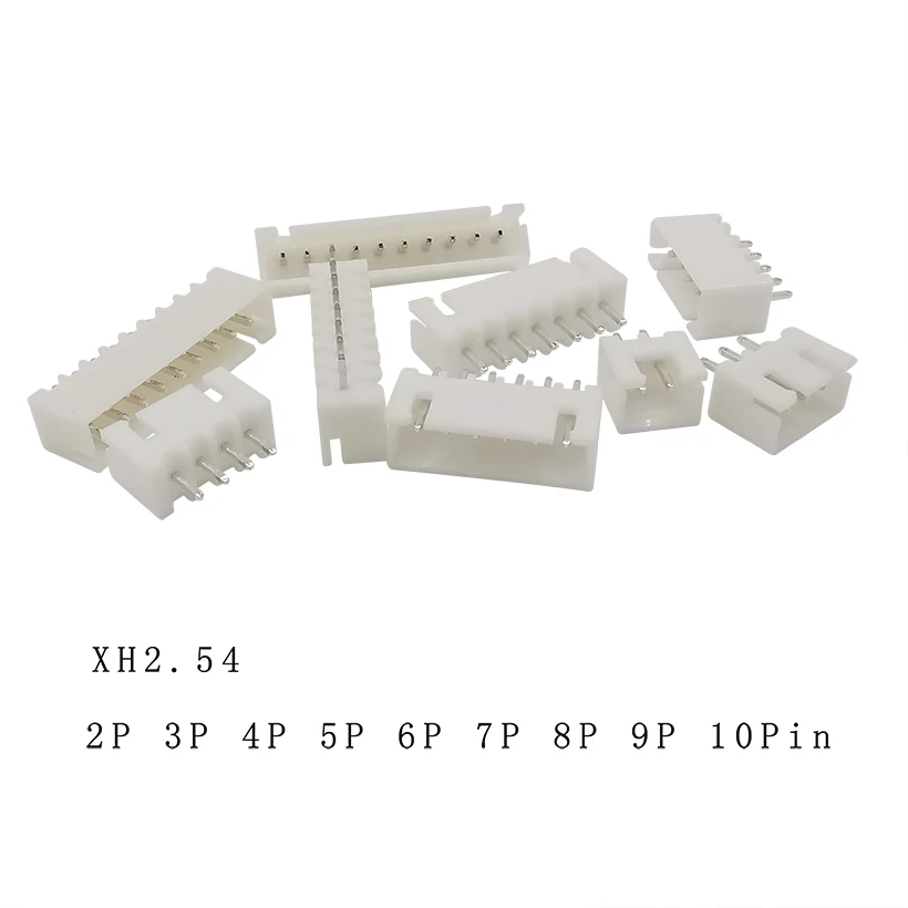 

50/100PCS XH2.54 2P 3P 4P 5P 6P 7P 8P 9P 10Pin Pitch 2.54mm Terminals Housing Pin Header Connector JST XH 2.54 Wire Connectors