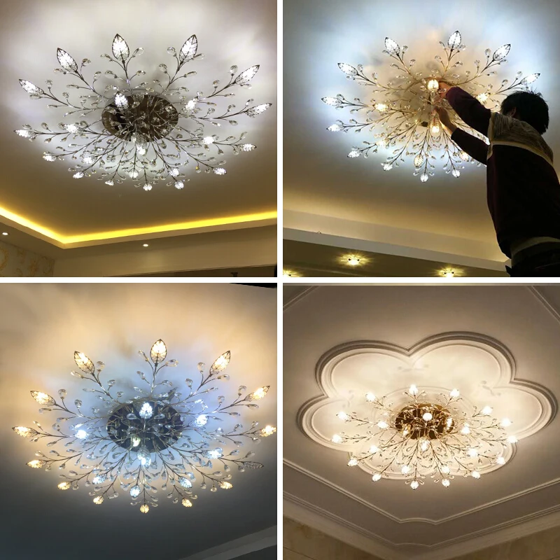 

TRAZOS New Led Ceiling Lights Gold Lamp For Bedroom Living room Lighting lustre de plafond Lustre Modern Ceiling lamp AC110-240V