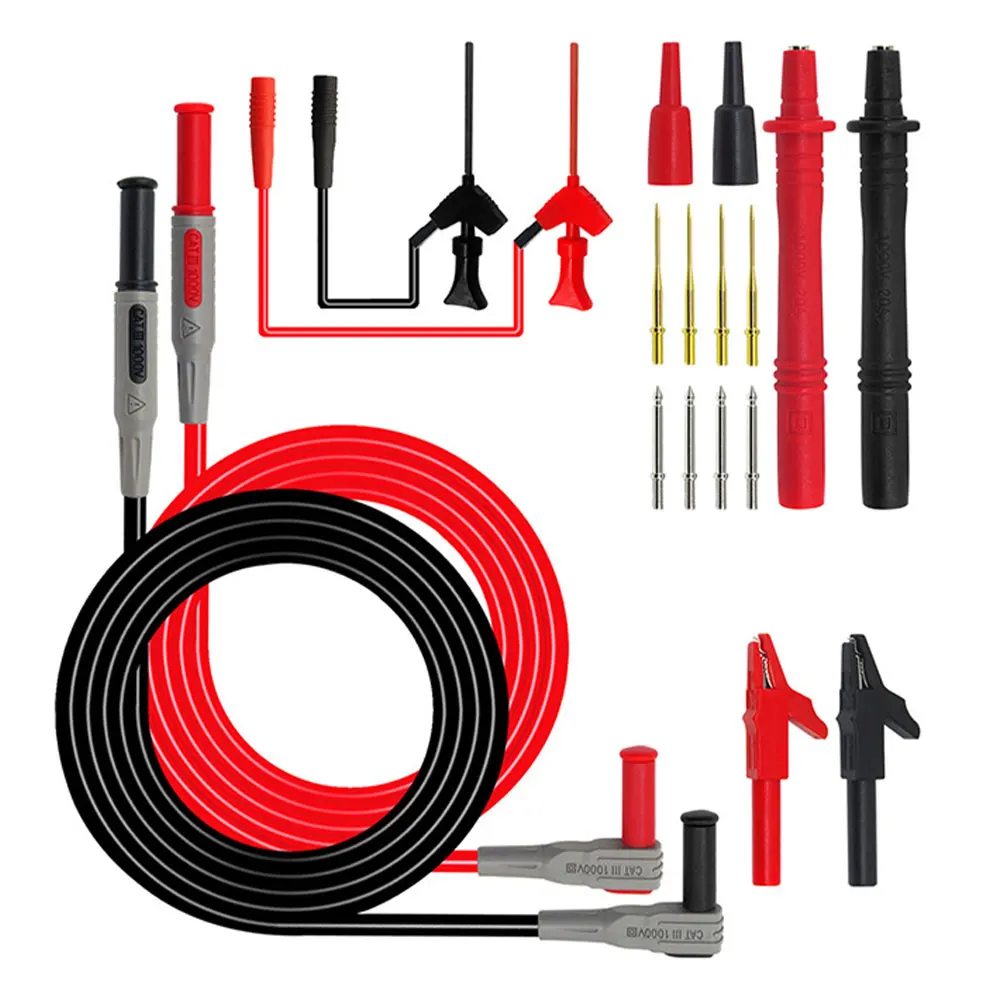 

Multimeter Test Leads Probes Kits Replaceable Needles Accessories P1300C With Banana Plugs Alligator Clips Test HooK New