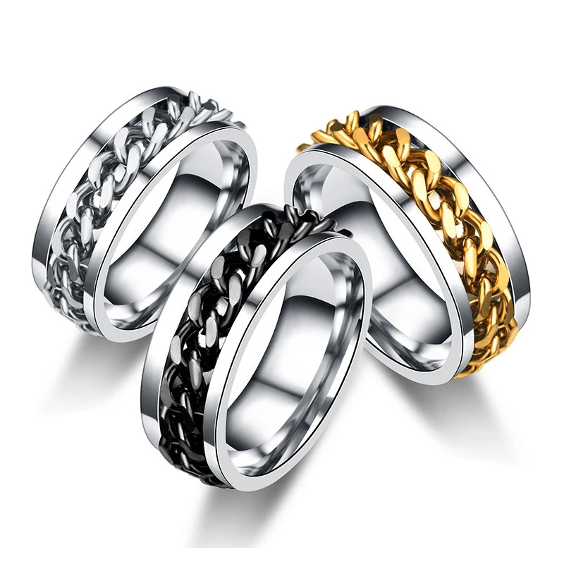 Модные ювелирные изделия модные мужские и женские кольца с цепочкой аксессуары в